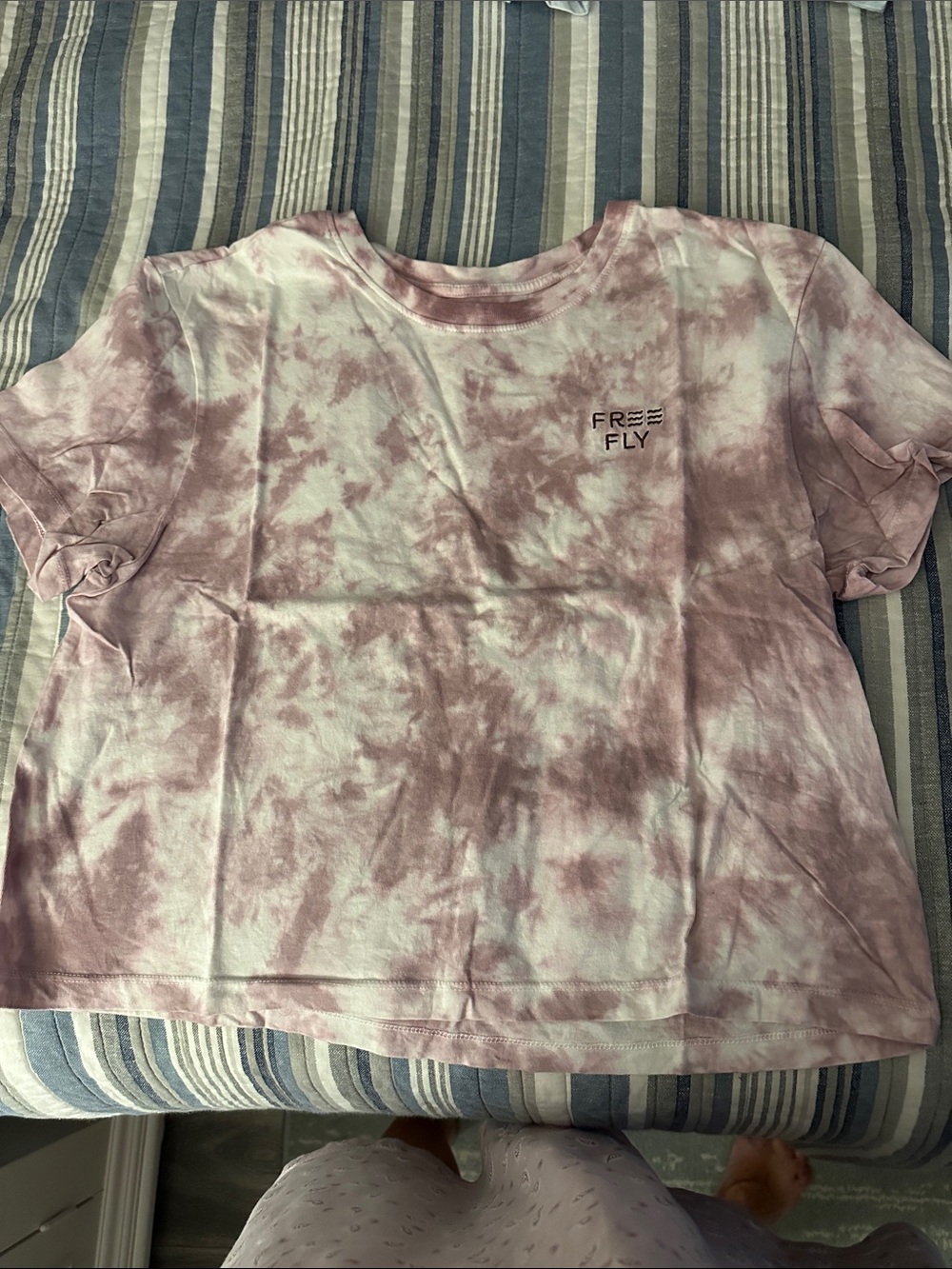 Free Fly Women's Short Sleeve Tie-Dye Tee - Pink/White
